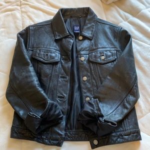 REAL LEATHER Gap jacket